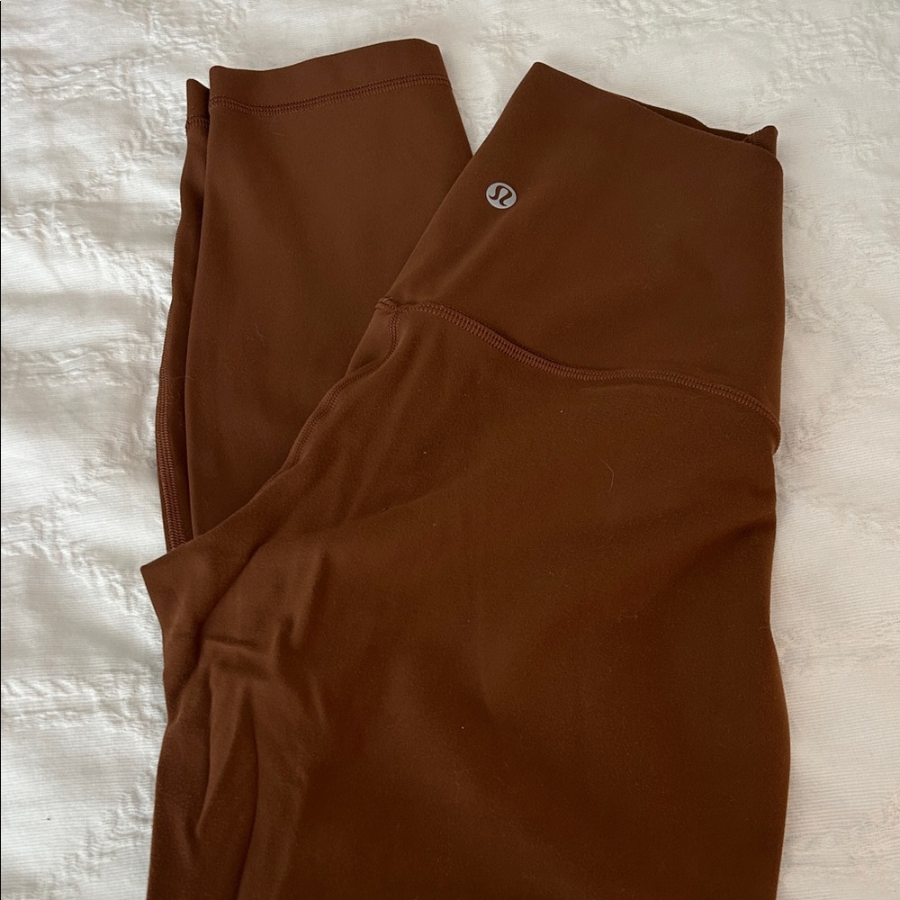 lululemon athletica Brown Leggings Align HR Sz 8 7/8 length